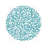 Renkli Zemin Üzerinde Çiçek Desenli Dijital Baskılı Modern Yuvarlak Fermuarlı Sandalye Minderi Realhomes