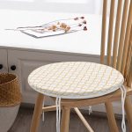 - RealHomes Yuvarlak Fermuarlı Minder - Realhomes  Beyaz Zemin Üzerinde Gold Detaylı Ogea Dijital Baskılı Modern Yuvarlak Fermuarlı Sandalye Minderi Realhomes