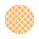 - RealHomes Yuvarlak Fermuarlı Minder - Realhomes Beyaz Zemin Üzerinde Renkli Geometrik Desenli Dijital Baskılı Modern Yuvarlak Fermuarlı Sandalye Minderi Realhomes