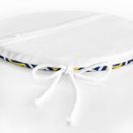 - RealHomes Yuvarlak Fermuarlı Minder - Realhomes Beyaz Zemin Üzerinde Renkli Geometrik Desenli Dijital Baskılı Modern Yuvarlak Fermuarlı Sandalye Minderi Realhomes