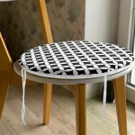 Dairesel Geometrik Motifli Dijital Baskılı Yuvarlak Fermuarlı Sandalye Minderi Realhomes