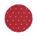 - RealHomes Yuvarlak Fermuarlı Minder - Realhomes  Renkli Zemin Üzerinde Beyaz Puantiyeli Dijital Baskılı Modern Yuvarlak Fermuarlı Sandalye Minderi Realhomes