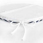 - RealHomes Yuvarlak Fermuarlı Minder - Realhomes  Beyaz Zemin Üzerinde Renkli Çapa Desenli Dijital Baskılı Modern Yuvarlak Fermuarlı Sandalye Minderi Realhomes