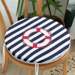 - RealHomes Yuvarlak Fermuarlı Minder - Realhomes Beyaz Zemin Üzerinde Renkli Geometrik Çizimli Dijital Baskılı Modern Yuvarlak Fermuarlı Sandalye Minderi Realhomes