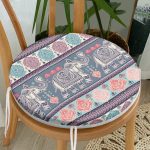 - RealHomes Yuvarlak Fermuarlı Minder - Realhomes Modern Fil Desen Dijital Baskılı Modern Yuvarlak Fermuarlı Sandalye Minderi Realhomes