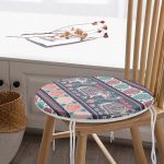 - RealHomes Yuvarlak Fermuarlı Minder - Realhomes Modern Fil Desen Dijital Baskılı Modern Yuvarlak Fermuarlı Sandalye Minderi Realhomes