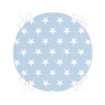 Modern Yıldız Desenli Dijital Baskılı Yuvarlak Fermuarlı Sandalye Minderi Realhomes