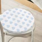 - RealHomes Yuvarlak Fermuarlı Minder - Realhomes Kalp Desen Dijital Baskılı Yuvarlak Fermuarlı Sandalye Minderi Realhomes