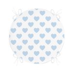 - RealHomes Yuvarlak Fermuarlı Minder - Realhomes Kalp Desen Dijital Baskılı Yuvarlak Fermuarlı Sandalye Minderi Realhomes