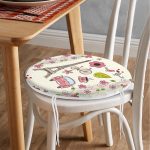 - RealHomes Yuvarlak Fermuarlı Minder - Realhomes  Eyfel Kulesi Desenli Dijital Baskılı Yuvarlak Fermuarlı Sandalye Minderi Realhomes