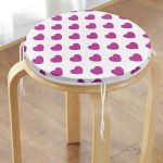 - RealHomes Yuvarlak Fermuarlı Minder - Realhomes Kalp Desen Dijital Baskılı Yuvarlak Fermuarlı Sandalye Minderi Realhomes