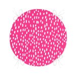 - RealHomes Yuvarlak Fermuarlı Minder - Realhomes Pembe Zemin Üzerinde Beyaz Puantiye Desenli Dijital Baskılı Modern Yuvarlak Fermuarlı Sandalye Minderi Realhomes