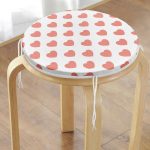 - RealHomes Yuvarlak Fermuarlı Minder - Realhomes  Kalp Desen Dijital Baskılı Yuvarlak Fermuarlı Sandalye Minderi Realhomes