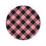 - RealHomes Yuvarlak Fermuarlı Minder - Realhomes Renkli Pastel Zemin Üzerinde Siyah Ekose Desenli Dijital Baskılı Modern Yuvarlak Fermuarlı Sandalye Minderi Realhomes