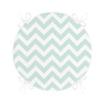 Modern Zikzak Dijital Baskılı Yuvarlak Fermuarlı Sandalye Minderi Realhomes