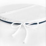 - RealHomes Yuvarlak Fermuarlı Minder - Realhomes  Renkli Zemin Üzerinde Çini Desenli Dijital Baskılı Modern Yuvarlak Fermuarlı Sandalye Minderi Realhomes