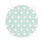 Yıldız Desen Dijital Baskılı Yuvarlak Fermuarlı Sandalye Minderi Realhomes