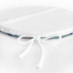 Renkli Zemin Üzerinde Kar tanesi Desenli Dijital Baskılı Modern Yuvarlak Fermuarlı Sandalye Minderi Realhomes