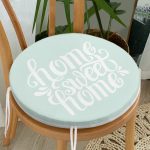 - RealHomes Yuvarlak Fermuarlı Minder - Realhomes Home Sweet Home Dijital Baskılı Yuvarlak Fermuarlı Sandalye Minderi Realhomes