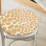 - RealHomes Yuvarlak Fermuarlı Minder - Realhomes Beyaz Zemin Üzerinde Pastel Renkli Geometrik Desenli Dijital Baskılı Modern Yuvarlak Fermuarlı Sandalye Minderi Realhomes