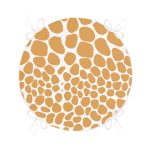 - RealHomes Yuvarlak Fermuarlı Minder - Realhomes Beyaz Zemin Üzerinde Pastel Renkli Geometrik Desenli Dijital Baskılı Modern Yuvarlak Fermuarlı Sandalye Minderi Realhomes