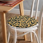 - RealHomes Yuvarlak Fermuarlı Minder - Realhomes  Renkli Zemin Üzerinde Geometrik Desenli Dijital Baskılı Modern Yuvarlak Fermuarlı Sandalye Minderi Realhomes