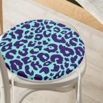 - RealHomes Yuvarlak Fermuarlı Minder - Realhomes  Renkli Zemin Üzerinde Geometrik Desenli Dijital Baskılı Modern Yuvarlak Fermuarlı Sandalye Minderi Realhomes