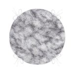 - RealHomes Yuvarlak Fermuarlı Minder - Realhomes Beyaz Zemin Üzerinde Siyah Mermer Desenli Dijital Baskılı Modern Yuvarlak Fermuarlı Sandalye Minderi Realhomes