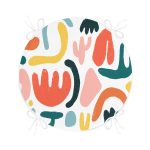 - RealHomes Yuvarlak Fermuarlı Minder - Realhomes Beyaz Zemin Üzerinde Geometrik Desenli Dijital Baskılı Modern Yuvarlak Fermuarlı Sandalye Minderi Realhomes