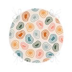 - RealHomes Yuvarlak Fermuarlı Minder - Realhomes Pastel Zemin Üzerinde Geometrik Desenli Dijital Baskılı Modern Yuvarlak Fermuarlı Sandalye Minderi Realhomes