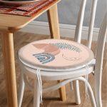 - RealHomes Yuvarlak Fermuarlı Minder - Realhomes Pastel Zemin Üzerinde Geometrik Desenli Dijital Baskılı Modern Yuvarlak Fermuarlı Sandalye Minderi Realhomes