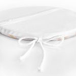 - RealHomes Yuvarlak Fermuarlı Minder - Realhomes  Beyaz Zeminde Renkli Zikzak Desenli Geometrik Desenli Dijital Baskılı Modern Yuvarlak Fermuarlı Sandalye Minderi Realhomes