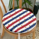 - RealHomes Yuvarlak Fermuarlı Minder - Realhomes Beyaz Zemin Üzerinde Gold Detaylı Kalp Desenli Dijital Baskılı Modern Yuvarlak Fermuarlı Sandalye Minderi Realhomes