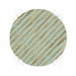 - RealHomes Yuvarlak Fermuarlı Minder - Realhomes Renkli Zemin Üzerinde Gold Detaylı Yatay Çizgili Dijital Baskılı Modern Yuvarlak Fermuarlı Sandalye Minderi Realhomes