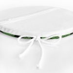 - RealHomes Yuvarlak Fermuarlı Minder - Realhomes  Siyah Zemin Üzerinde Yeşil Yaprak Desenli Dijital Baskılı Modern Yuvarlak Fermuarlı Sandalye Minderi Realhomes