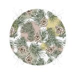 Beyaz Zeminde Renkli Puantiyeli Sonbahar Yapraklı Dijital Baskılı Modern Yuvarlak Fermuarlı Sandalye Minderi Realhomes