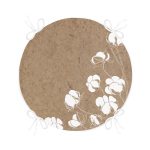 - RealHomes Yuvarlak Fermuarlı Minder - Realhomes  Renkli Zemin Üzerinde Beyaz Çiçek Desenli Dijital Baskılı Modern Yuvarlak Fermuarlı Sandalye Minderi Realhomes