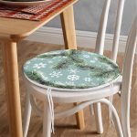 - RealHomes Yuvarlak Fermuarlı Minder - Realhomes Renkli Zemin Üzerinde Kar tanesi Desenli Dijital Baskılı Modern Yuvarlak Fermuarlı Sandalye Minderi Realhomes