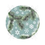 - RealHomes Yuvarlak Fermuarlı Minder - Realhomes Renkli Zemin Üzerinde Kar tanesi Desenli Dijital Baskılı Modern Yuvarlak Fermuarlı Sandalye Minderi Realhomes