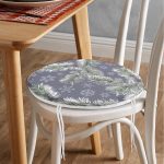 - RealHomes Yuvarlak Fermuarlı Minder - Realhomes Renkli Zemin Üzerinde Kar tanesi Desenli Dijital Baskılı Modern Yuvarlak Fermuarlı Sandalye Minderi Realhomes