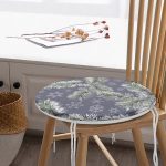 - RealHomes Yuvarlak Fermuarlı Minder - Realhomes Renkli Zemin Üzerinde Kar tanesi Desenli Dijital Baskılı Modern Yuvarlak Fermuarlı Sandalye Minderi Realhomes