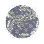 - RealHomes Yuvarlak Fermuarlı Minder - Realhomes Renkli Zemin Üzerinde Kar tanesi Desenli Dijital Baskılı Modern Yuvarlak Fermuarlı Sandalye Minderi Realhomes