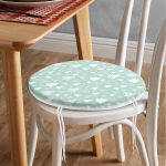 - RealHomes Yuvarlak Fermuarlı Minder - Realhomes Renkli Zemin Üzerinde Çam Ağacı Desenli Dijital Baskılı Modern Yuvarlak Fermuarlı Sandalye Minderi Realhomes