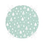 - RealHomes Yuvarlak Fermuarlı Minder - Realhomes Renkli Zemin Üzerinde Çam Ağacı Desenli Dijital Baskılı Modern Yuvarlak Fermuarlı Sandalye Minderi Realhomes