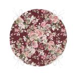 - RealHomes Yuvarlak Fermuarlı Minder - Realhomes  Renkli Zemin Üzerinde Çiçek Desenli Dijital Baskılı Modern Yuvarlak Fermuarlı Sandalye Minderi Realhomes