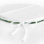 - RealHomes Yuvarlak Fermuarlı Minder - Realhomes  Siyah Zemin Üzerinde Yeşil Yaprak Desenli Dijital Baskılı Modern Yuvarlak Fermuarlı Sandalye Minderi Realhomes