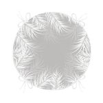 - RealHomes Yuvarlak Fermuarlı Minder - Realhomes Gri Zemin Üzerinde Beyaz Yaprak Desenli Dijital Baskılı Modern Yuvarlak Fermuarlı Sandalye Minderi Realhomes