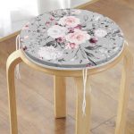 - RealHomes Yuvarlak Fermuarlı Minder - Realhomes Renkli Zemin Üzerinde Çiçek Desenli Dijital Baskılı Modern Yuvarlak Fermuarlı Sandalye Minderi Realhomes