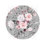 - RealHomes Yuvarlak Fermuarlı Minder - Realhomes Renkli Zemin Üzerinde Çiçek Desenli Dijital Baskılı Modern Yuvarlak Fermuarlı Sandalye Minderi Realhomes