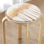 - RealHomes Yuvarlak Fermuarlı Minder - Realhomes Soyut Ağaç Ve Yaprak Figürlü Dijital Baskılı Modern Yuvarlak Fermuarlı Sandalye Minderi Realhomes